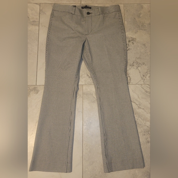 Banana Republic Sloan Straight Leg Full Length Houndstooth Pants Sz 6 Petite New - Picture 3 of 9